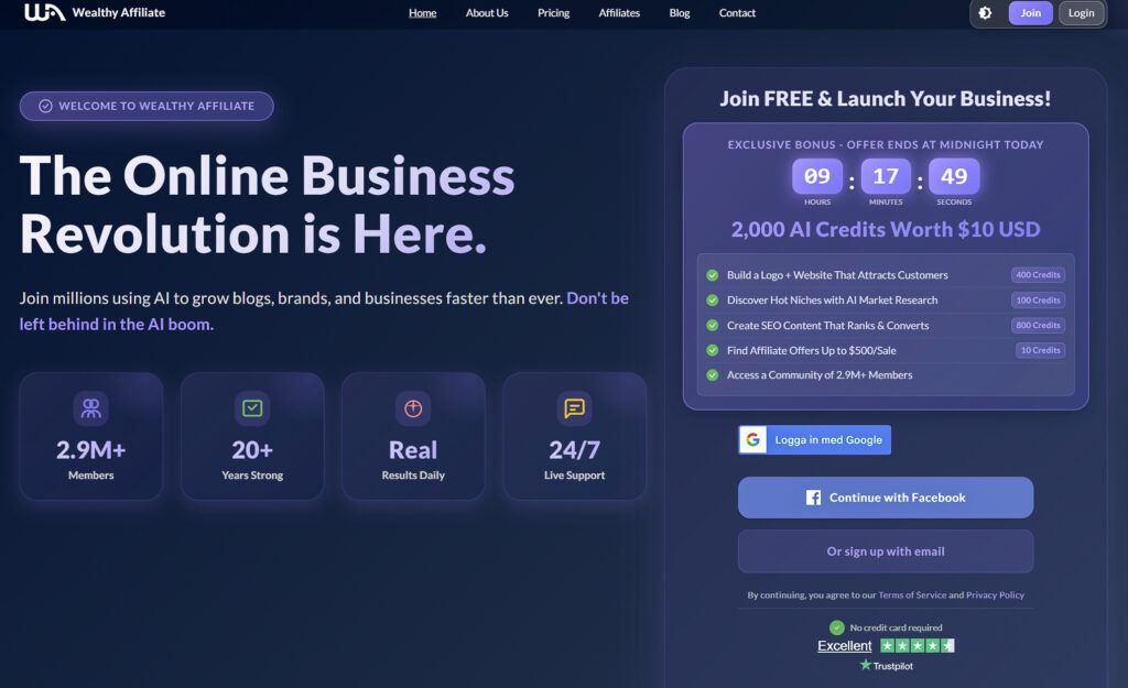 Wealthy Affiliate has Everything You Need to Succeed Online.